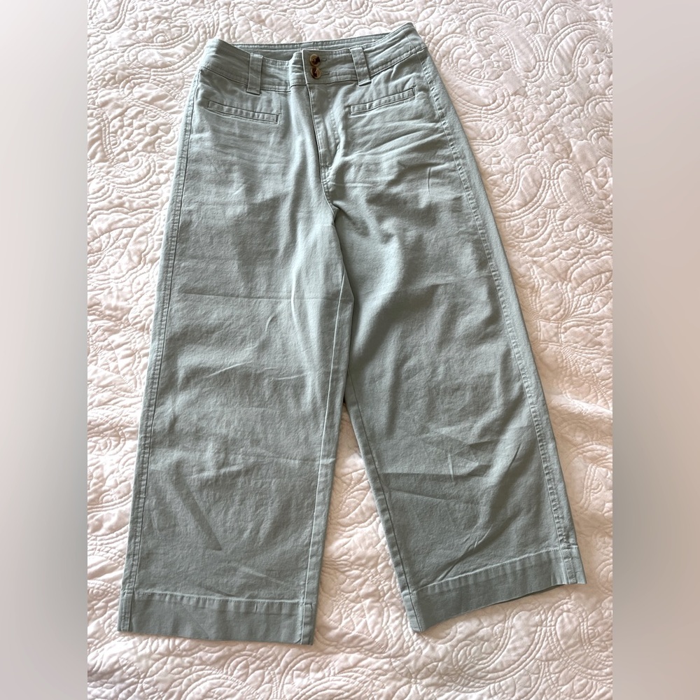 Wide leg, capri pants.  Size 4.  Worn only once.  Brand: A New Day.